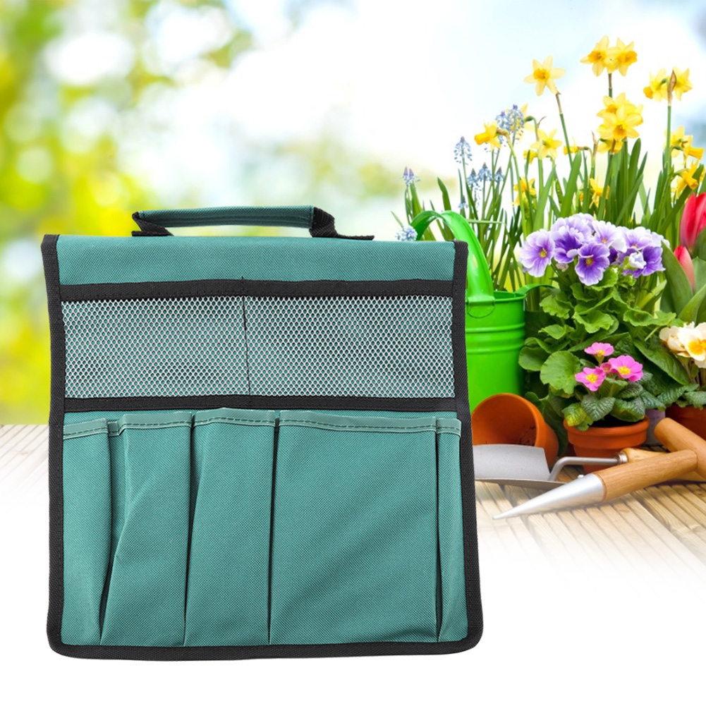 Faltbarer, Tragbarer Gartenkniehocker Mit Knietasche Und Werkzeugaufbewahrungstasche (grün)
