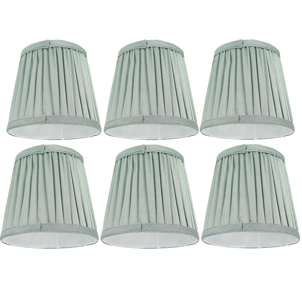6er-set Moderne Wandlampenschirme Aus Stoff, Lampenabdeckungen Für Kronleuchter, Grün
