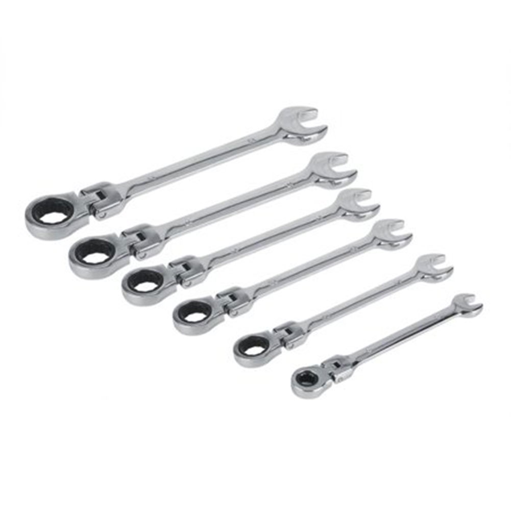 7-teiliges Set Mit Flexiblem Multifunktions-ratschenschlüssel (8-19 Mm) – Reparaturwerkzeug