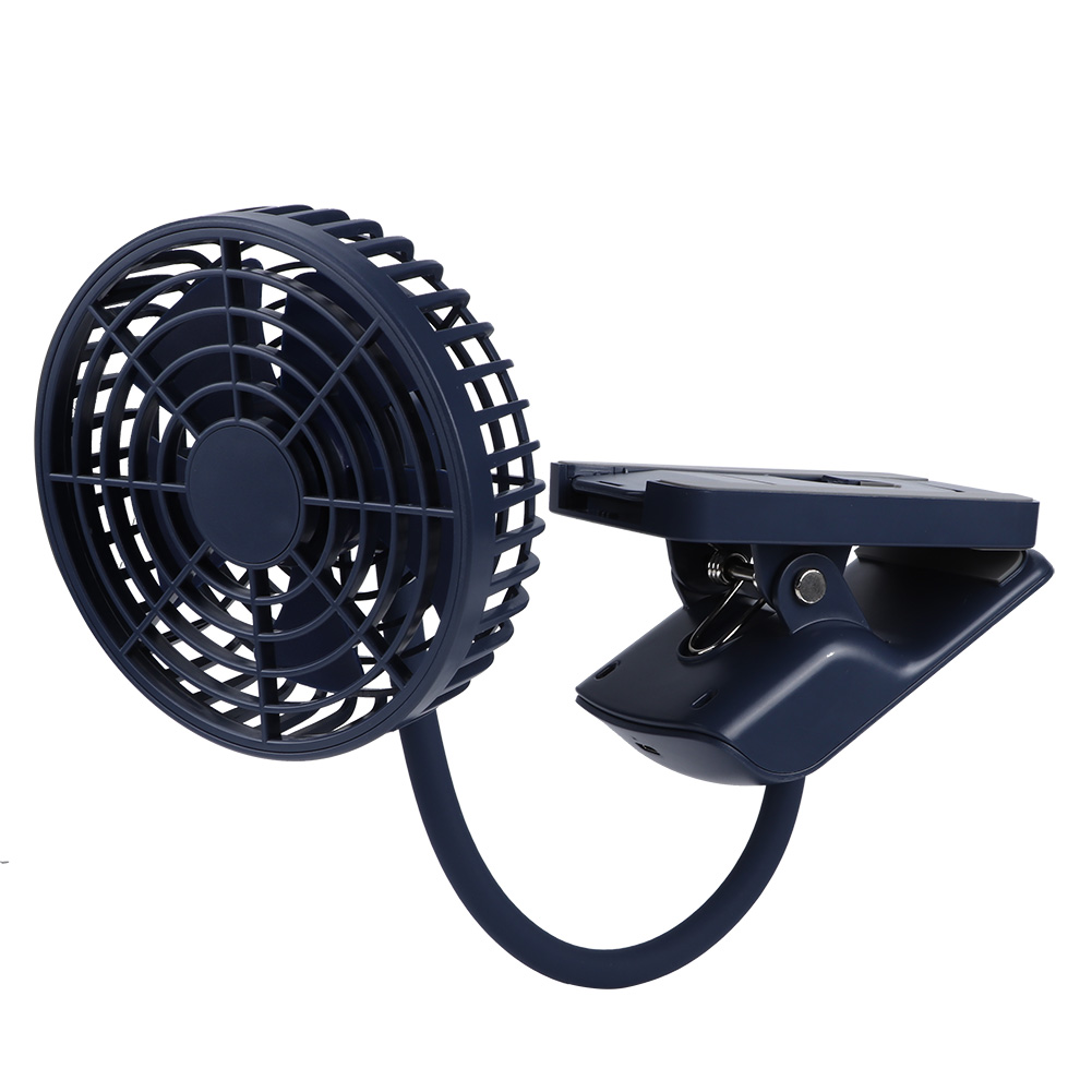 Usb-wiederaufladbarer Mini-tischventilator Mit Clip Für Auto Und Büro (blau)