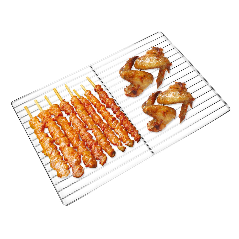 Edelstahl-grillrost Mit Antihaftbeschichtung, Grillnetz Für Große Grillöfen (30 X 45 Cm)