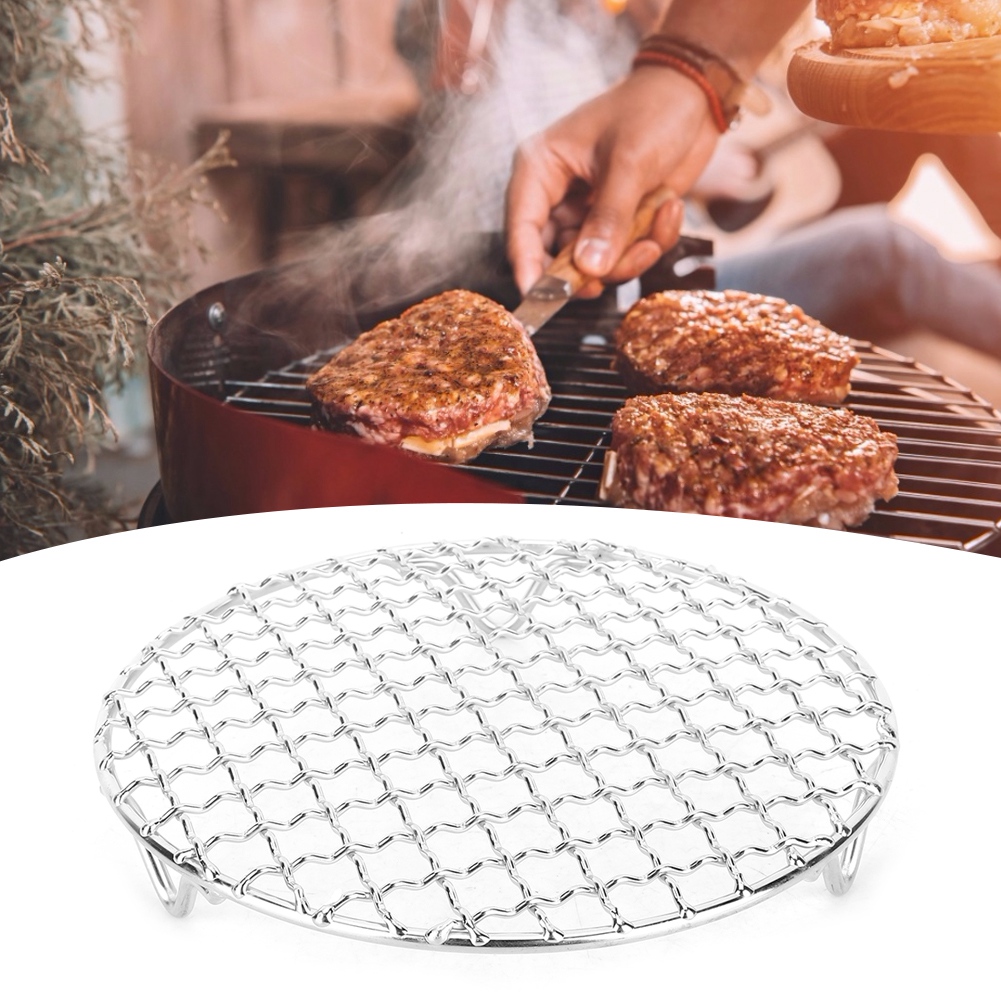 Edelstahl-grillrost Mit Antihaftbeschichtung, Grillnetz Für Fisch Und Fleisch