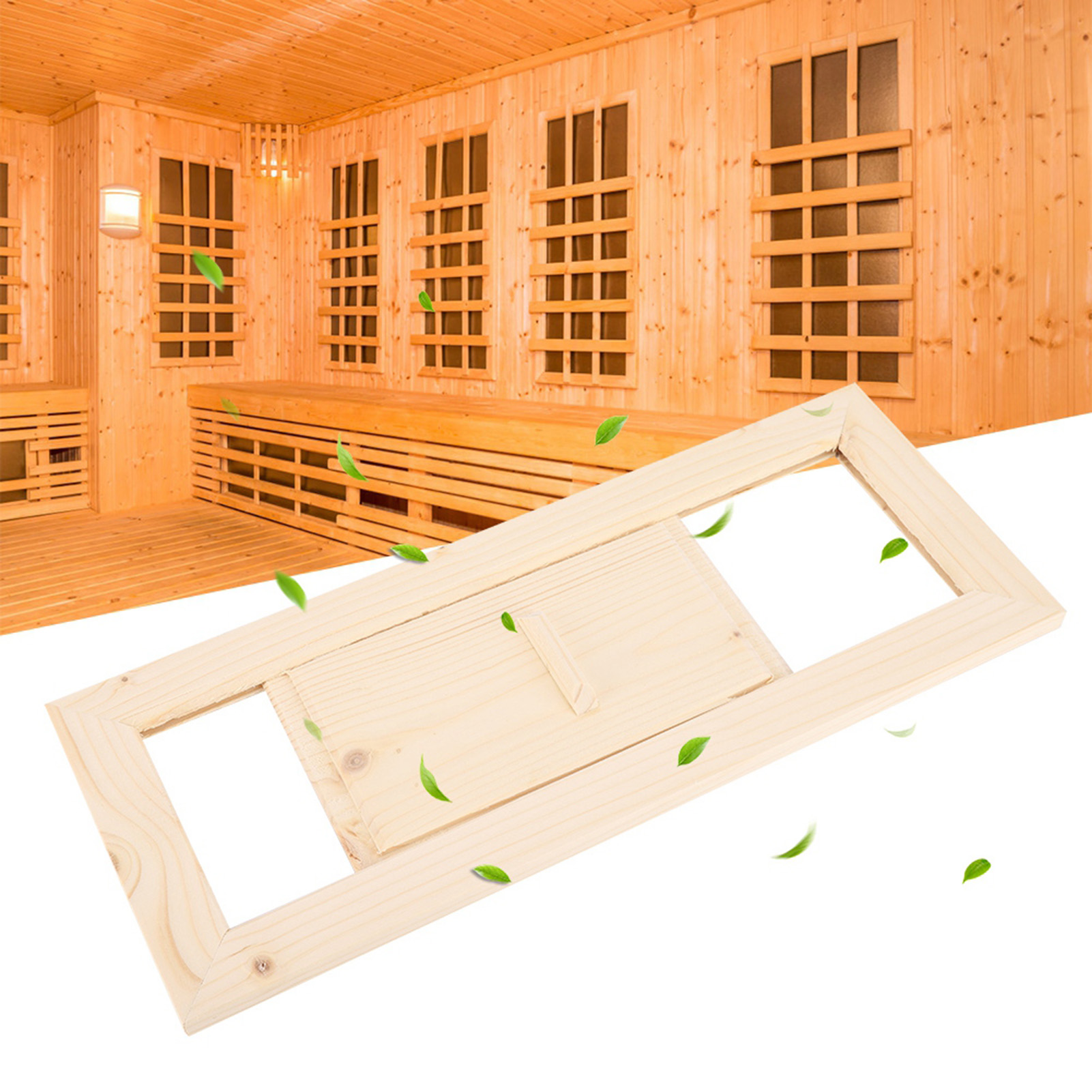 Rechteckiges Lüftungsgitter Aus Holz Für Dampfbad Und Sauna
