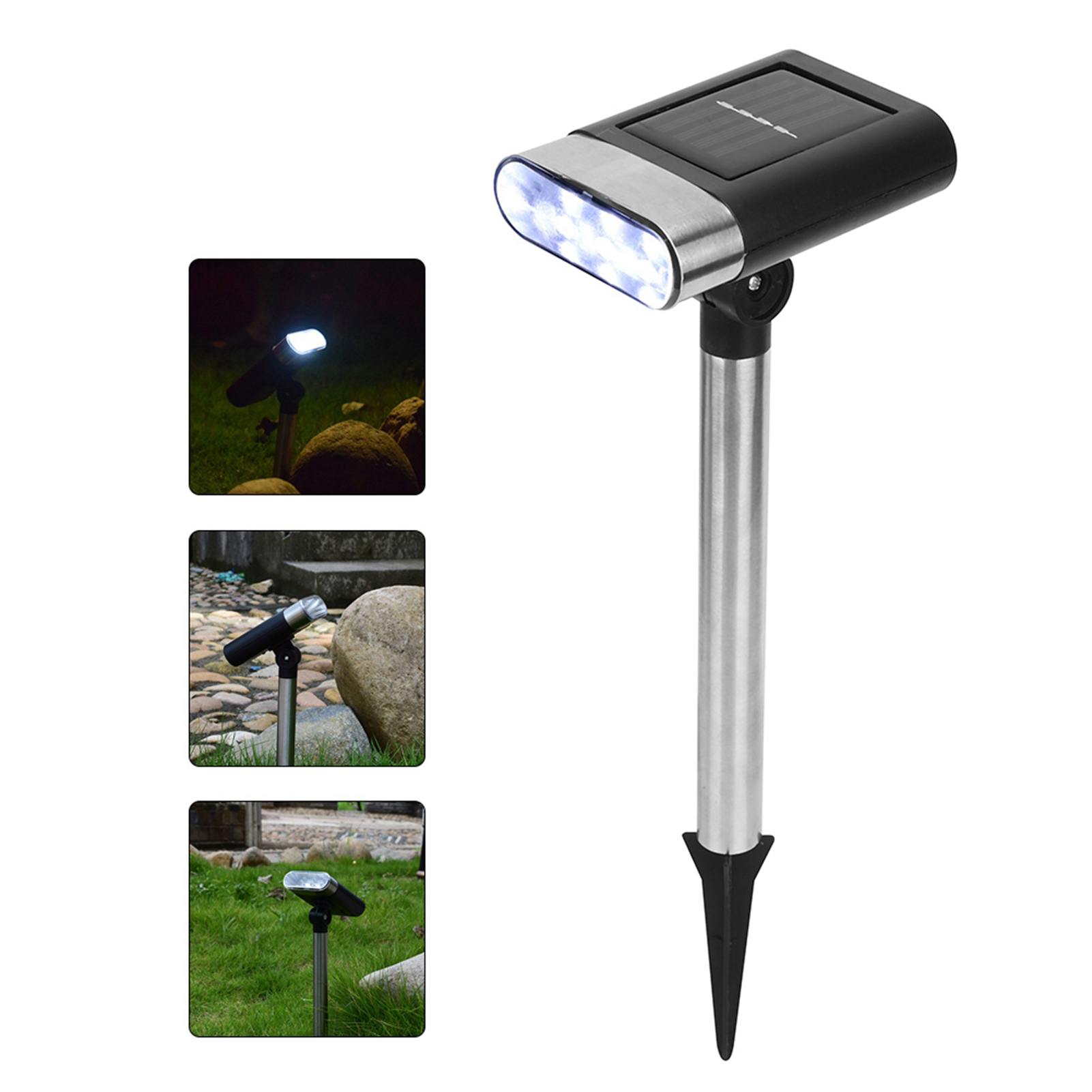 Wasserdichte 3-led-solar-spotleuchte Für Den Außenbereich – Garten-, Hof- Und Rasenbeleuchtung