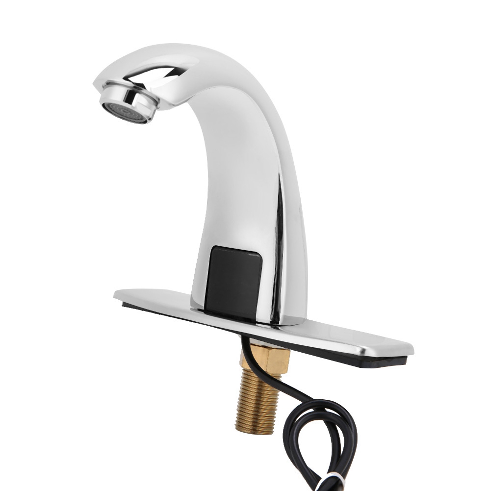 Kleines Gebogenes Waschbecken, Automatischer Induktiver Berührungsloser Wasserhahn Mit Infrarotsensor, G1/2