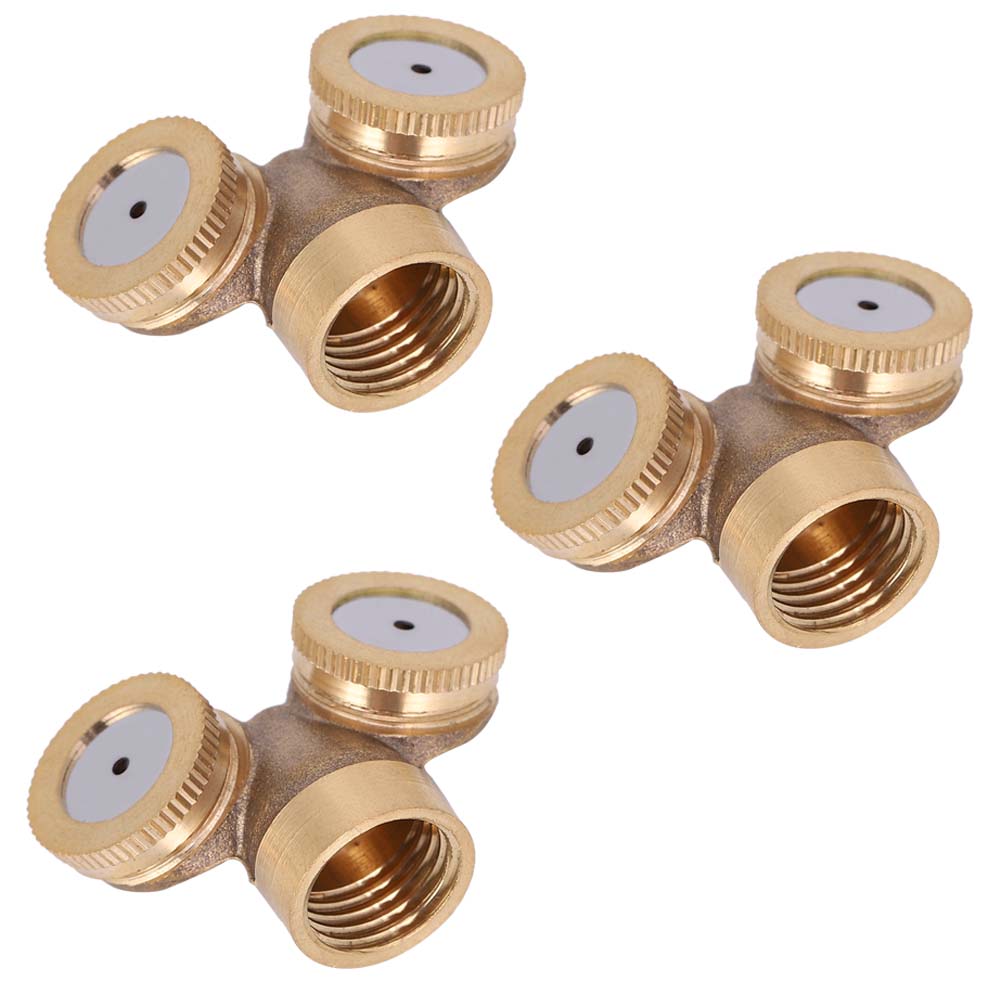 3-teiliges Set G1/2 Dn15 Gartenbewässerungssprinkler Kupfer-sprühdüsen Bewässerungswerkzeuge