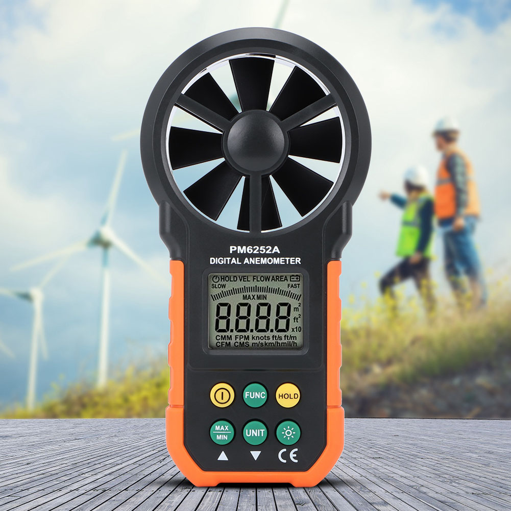 Pm6252a Handliches Digitales Anemometer Windgeschwindigkeitsmesser Windvolumenmessgerät