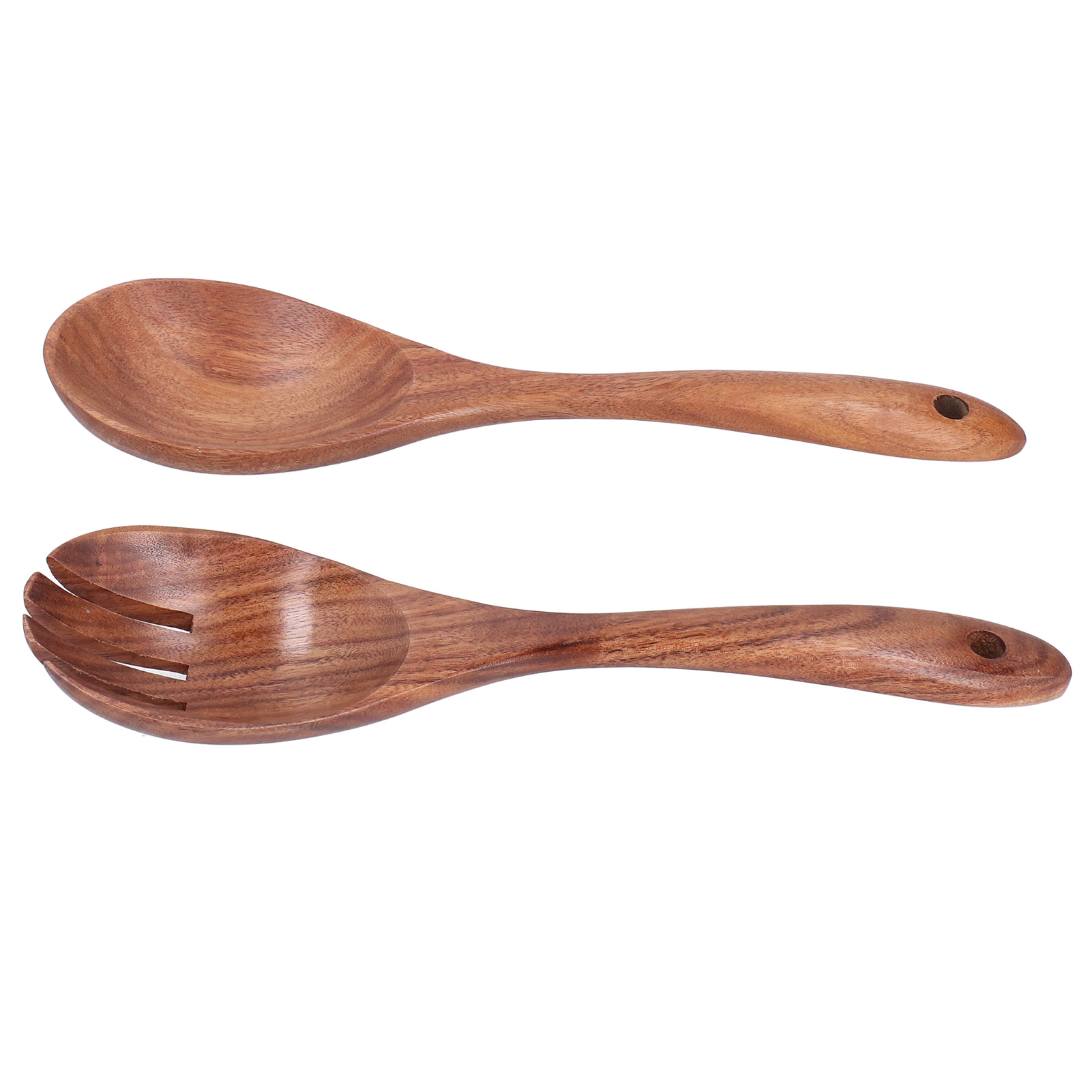 Salatbesteck-set Aus Akazienholz, Gabel Und Löffel, Kochlöffel-set