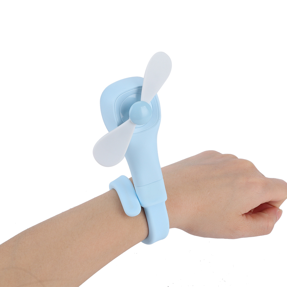 Tragbarer Mini-ventilator, Flexibel, Handlich, Usb-anschluss, Ideal Für Zuhause, Büro, Reisen Und Outdoor-aktivitäten, Blau