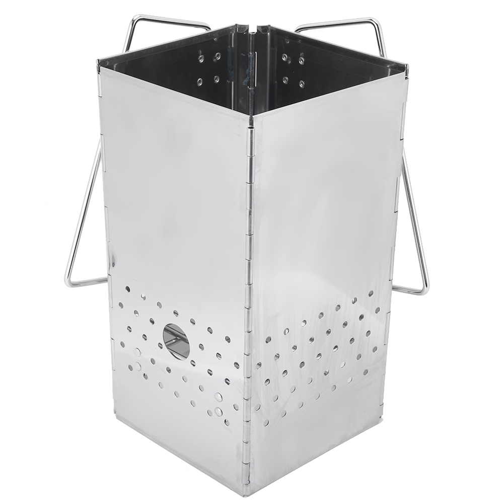 Zusammenklappbarer Edelstahl-grill, Tragbarer Holzkohleofen Für Camping, Garten Und Outdoor
