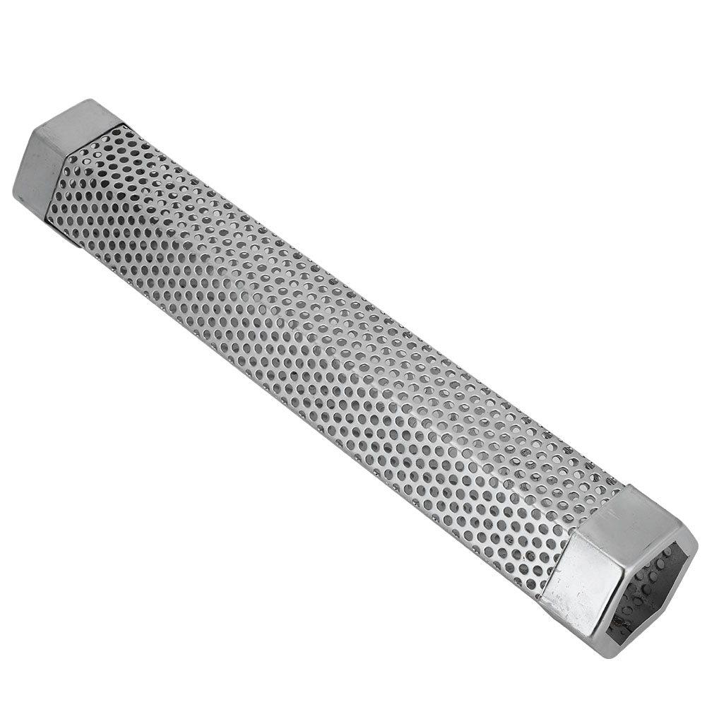 Tragbarer 30 Cm (12 Zoll) Edelstahl-räucherrohr-grillzubehör Für Elektro-, Gas- Und Holzkohlegrills, Sechseckig