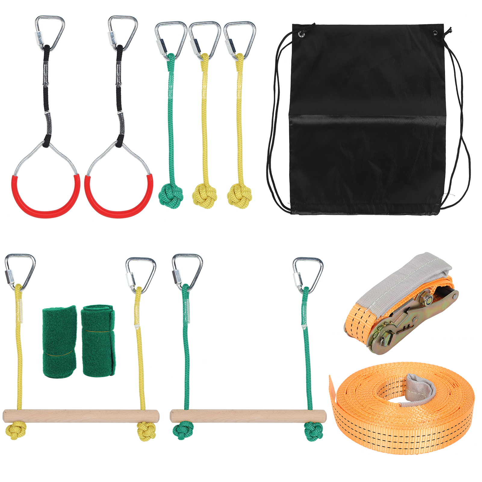 Kletterseil-set Für Kinder, Rutschfester Hindernisparcours, Slackline, Outdoor-fitnessgerät