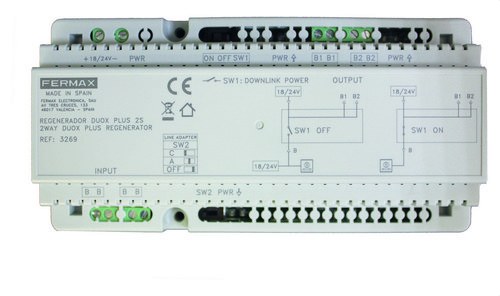3269 Duox Plus Regenerator 2 Ausgänge. Zwischengerät Einer Duox-anlage - Fermax