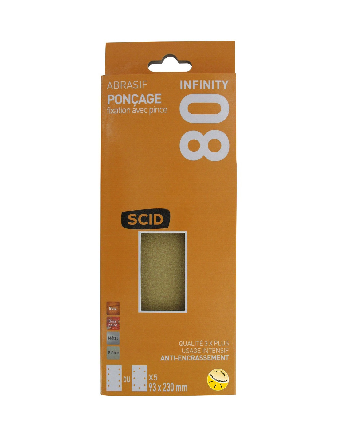 Patin Abrasif Scid G80 Abrasif Grain 80 Haute Durabilité - Scid