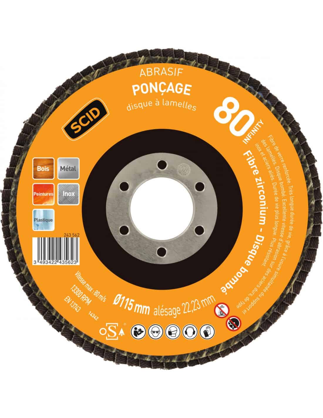 Disque Lamellaire Zirconium Abrasif Haute Performance - Scid
