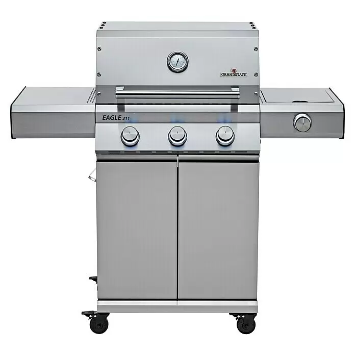 Grandstate Gasgrill Eagle 311 (Grillfläche (B x T): 60 x 45 cm, 10,5 kW, Anzahl Brenner: 3 Stk., Material Grillfläche: Edelstahl)