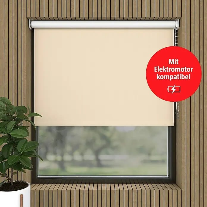 Verdunkelungsrollo (B x H: 115 x 190 cm, Sand)