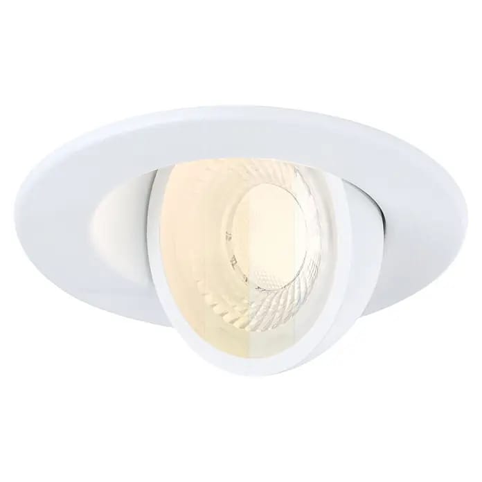 Paulmann LED-Einbauleuchte rund Zina (Ø x H: 9 x 5,5 cm, Warmweiß, 1 Stk., Signalweiß)
