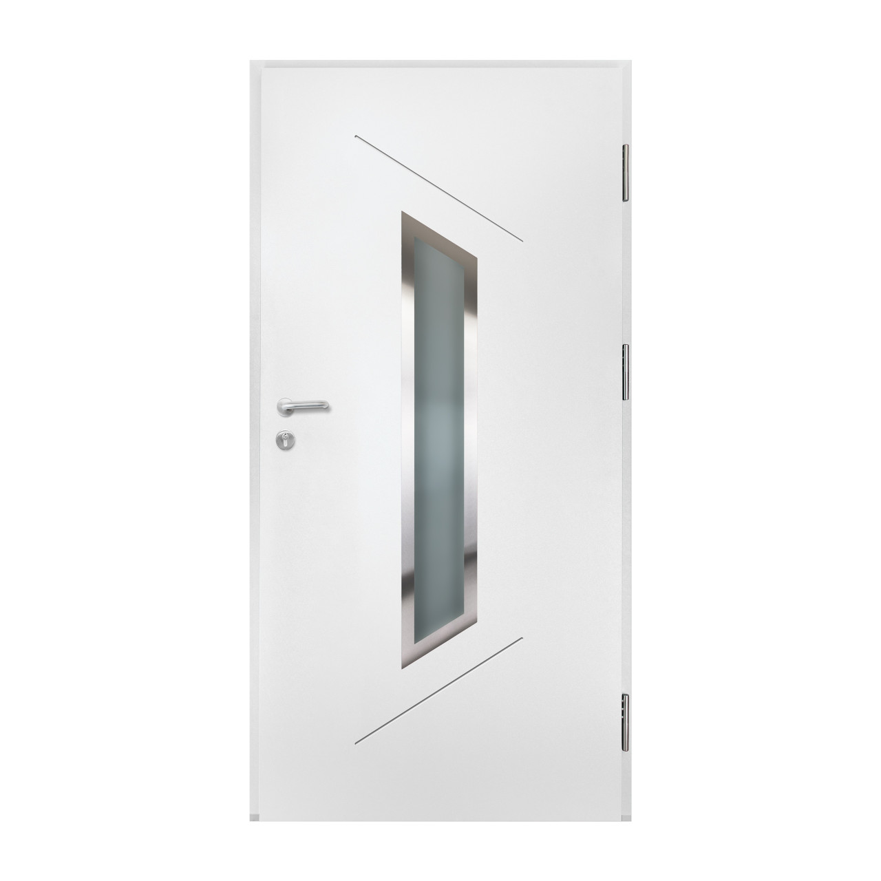 Splendoor Haustür Passivedoor Premium B37 RC2 Aluminium/Stahl quarzgrau/weiß BlackDesign DIN rechts 98 x 208 cm Bild 3