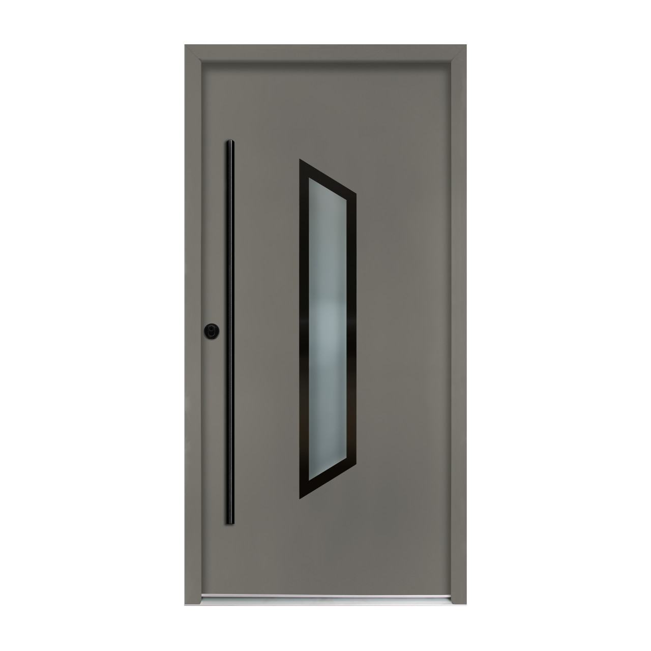 Splendoor Haustür Passivedoor Premium B37 RC2 Aluminium/Stahl quarzgrau/weiß BlackDesign DIN links 98 x 208 cm Bild 3