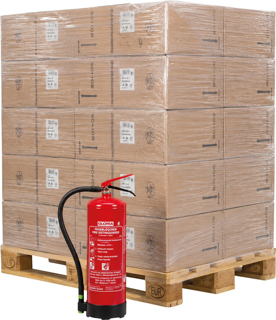 GLORIA SD6E-49 - Feuerlöscher Schaum, 6 Liter, 49 Stück auf Palette