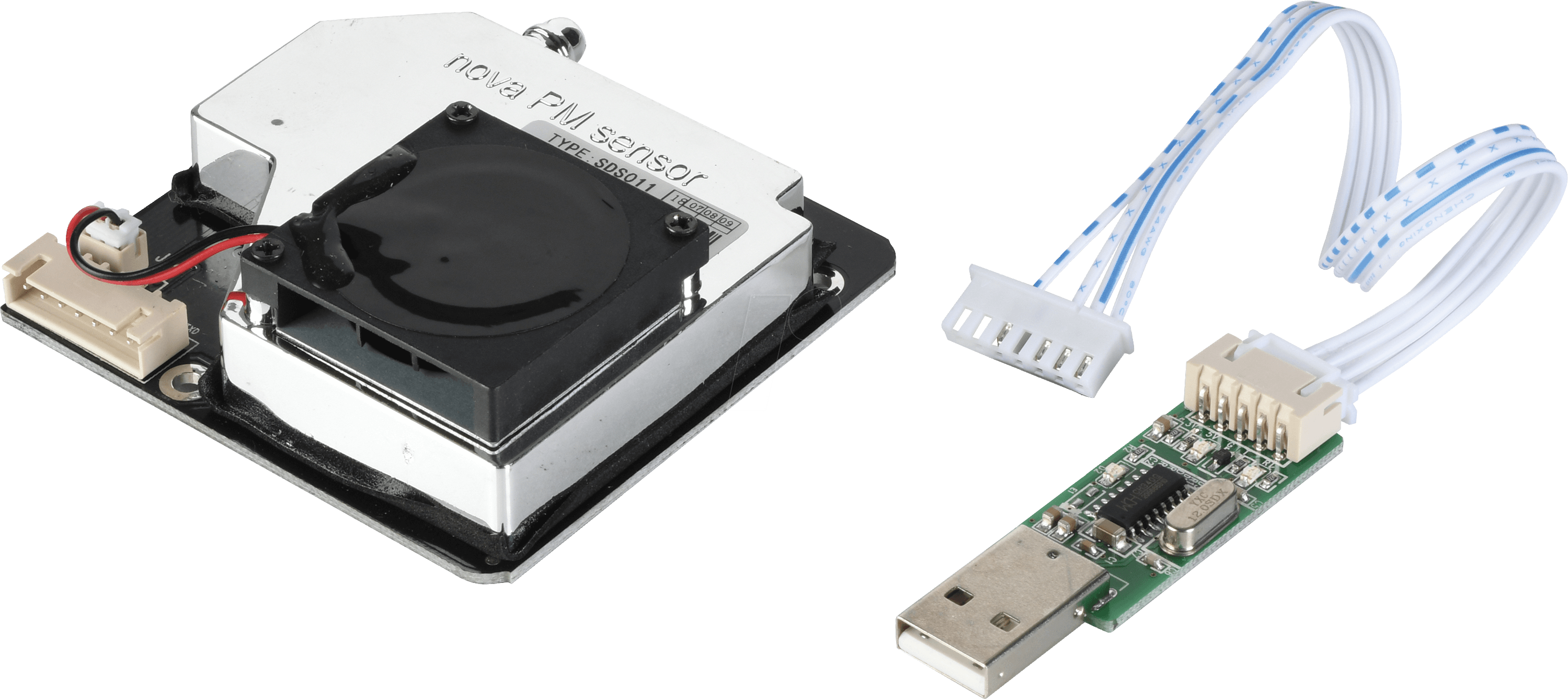 SDS011 - Feinstaubsensor Nova Fitness, inkl. USB-Adapter