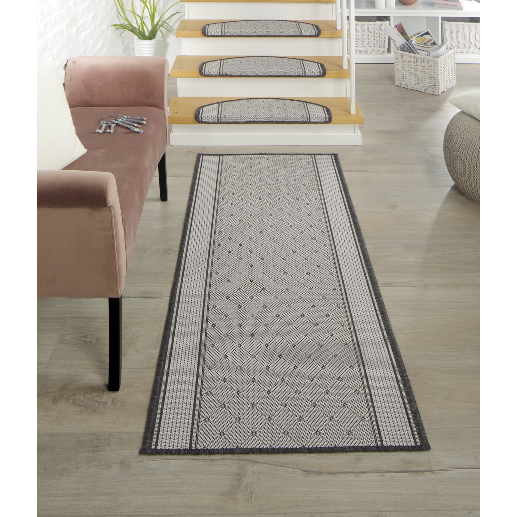 Peyer Syntex 1 Teppich Clara Bordüre Fb.grau 120/170 cm