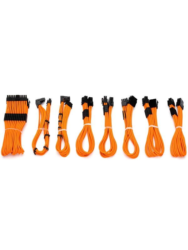 DUTZO Sleeved Strom Verlängerungskabel Pro Kit - Orange