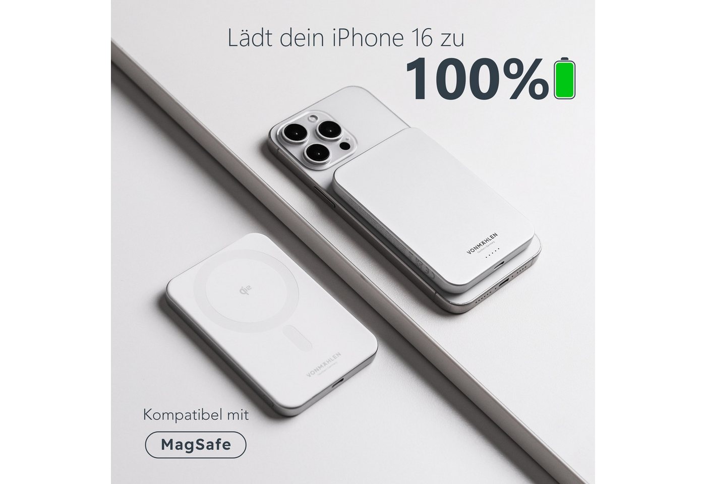 Vonmählen Evergreen Mag power bank - 15 Watt - 5 Ah