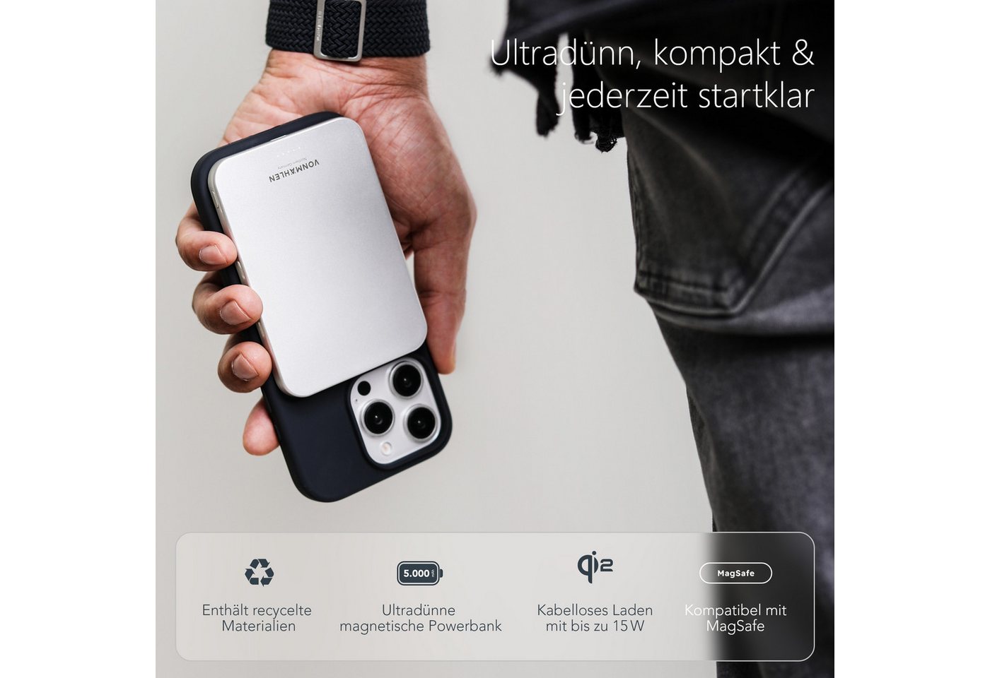 Vonmählen Evergreen Mag power bank - 15 Watt - 5 Ah Bild 5