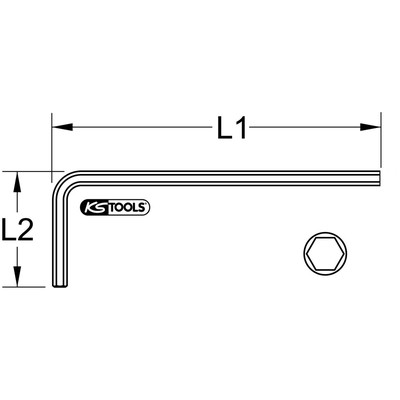 BRONZEplus Innensechskant-Winkelstiftschlüssel lang 17mm