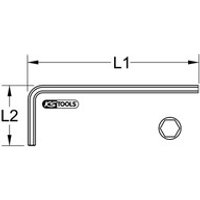 BRONZEplus Innensechskant-Winkelstiftschlüssel lang 17mm Bild 2