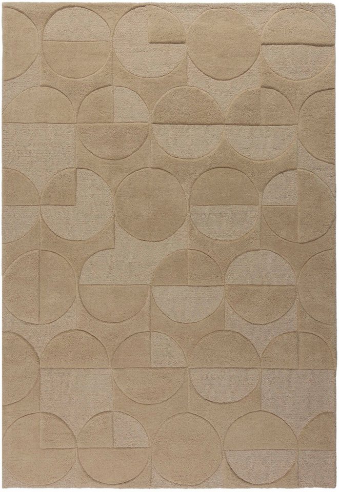 FLAIR RUGS Teppich GIGI, rechteckig, Höhe: 8 mm, aus 100% Wolle, geometrisches Design, fußbodenheizungsgeeignet Bild 2