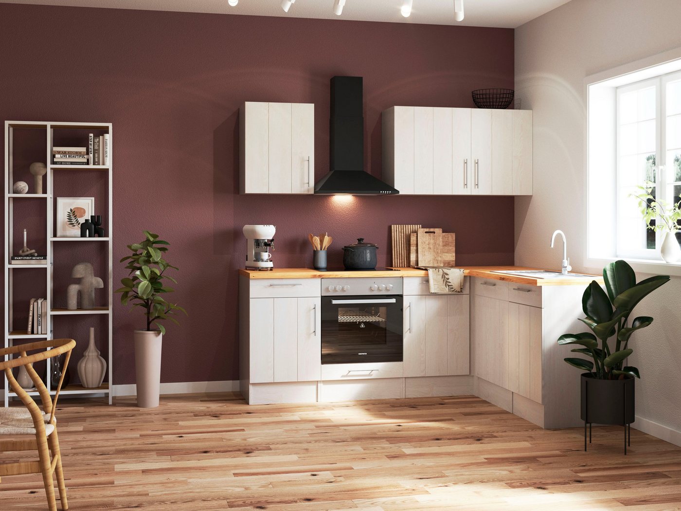 RESPEKTA Winkelküche Anton, Breite 220 cm, mit Soft-Close, in exklusiver Konfiguration für OTTO Bild 2