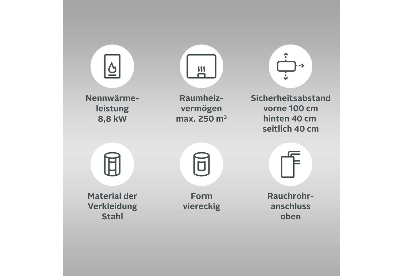 Festbrennstoffherd Cook Premium Bordeaux, 8,9 kW, Zeitbrand, Küchenofen, Ofenherd zum Heizen, Kochen & Backen Bild 5