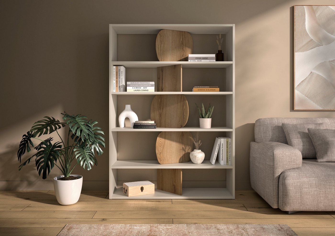Gami Raumteilerregal CAIRN, Praktische Bibliothek oder Raumtrennung Bild 4
