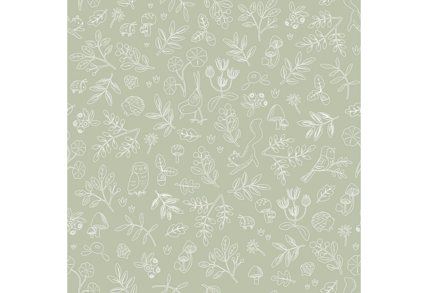LITTLE DUTCH Vliestapete Forest Wonders, glatt, grafisch, (1 St), Design Tapeten