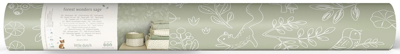 LITTLE DUTCH Vliestapete Forest Wonders, glatt, grafisch, (1 St), Design Tapeten Bild 4