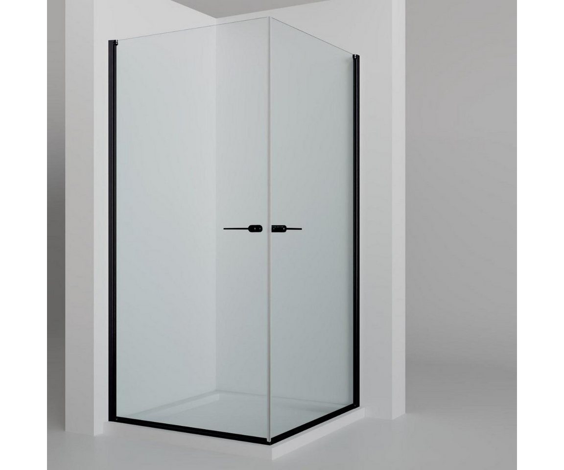 welltime Eckdusche Firenze, BxT: 80x80 cm, Einscheibensicherheitsglas, Rahmenloses Design mit extravaganten Griffen, 6mm ESG Bild 5