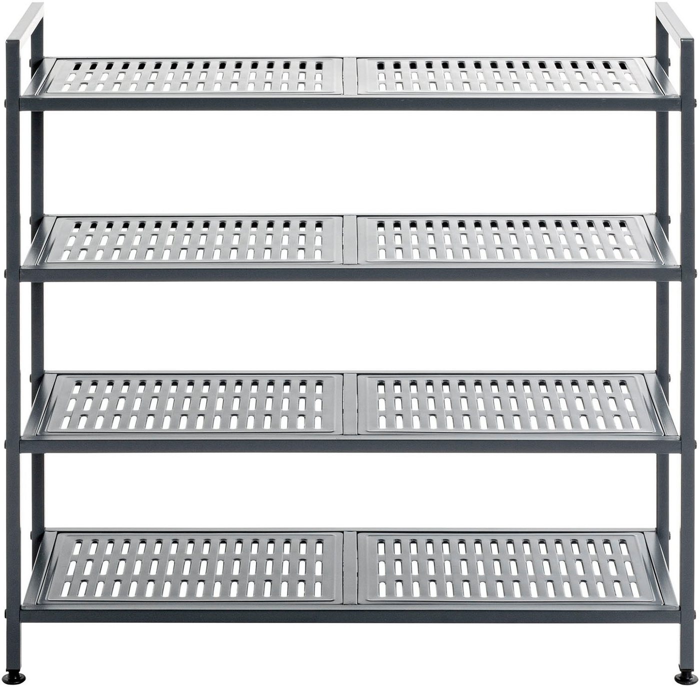 HAKU Schuhregal Schuhaufbewahrung, 1-tlg., rechteckig - aus Metall Anthrazit - B/T/H 73/25/72 cm Bild 3