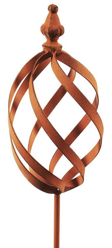 Kobolo Gartenstecker Dekostecker RUSTY MARBLE in Rostoptik aus Metall (1 Stück)