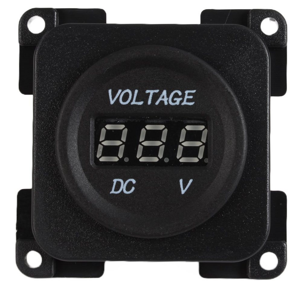 HABA B.V. Steckdose C-Line Steckdose Voltmeter Digtal 12 + 24 Volt schwarz