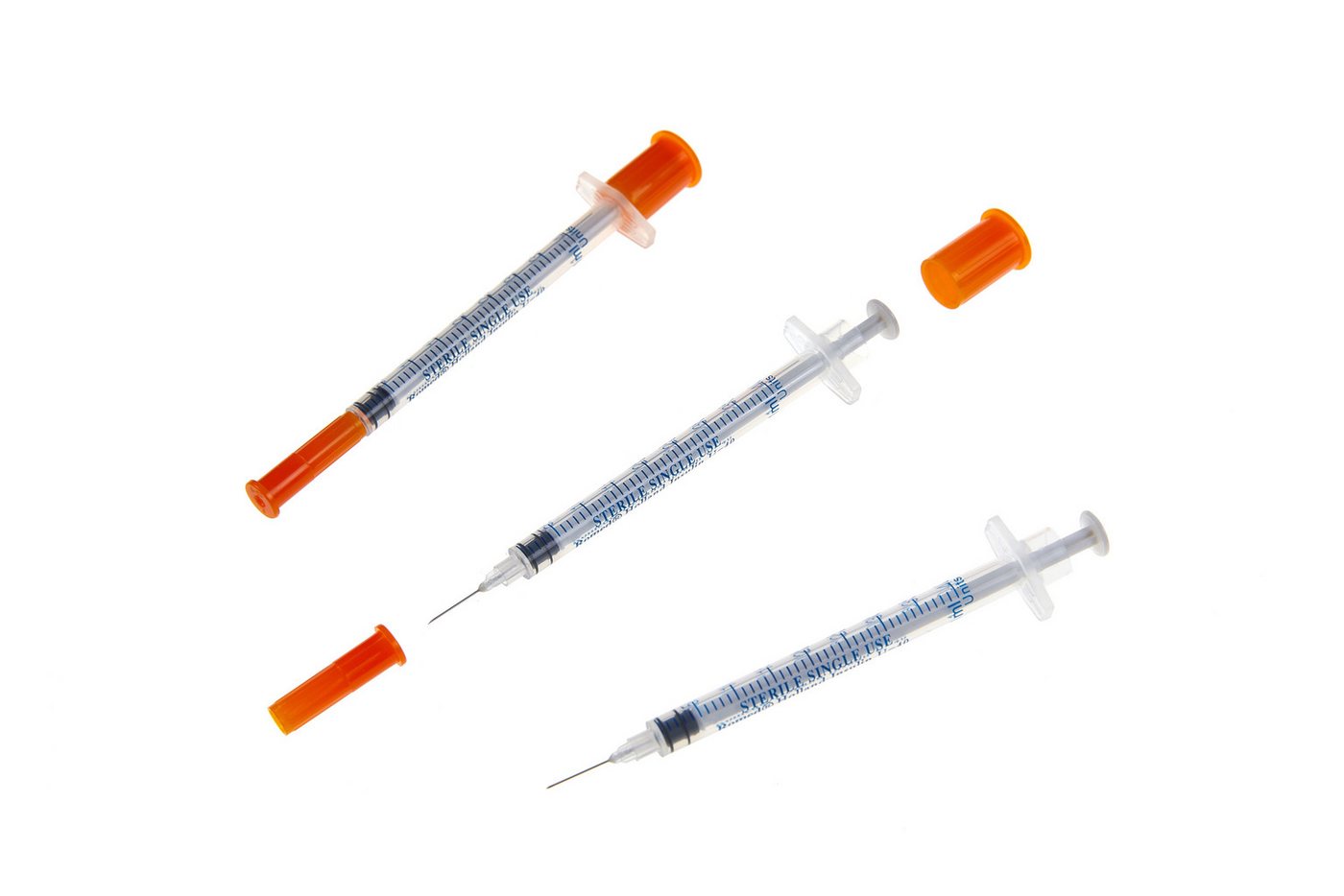 Romed Feindosierspritze Insulinspritzen U-100, steril, 100 I.E. / 1ml
