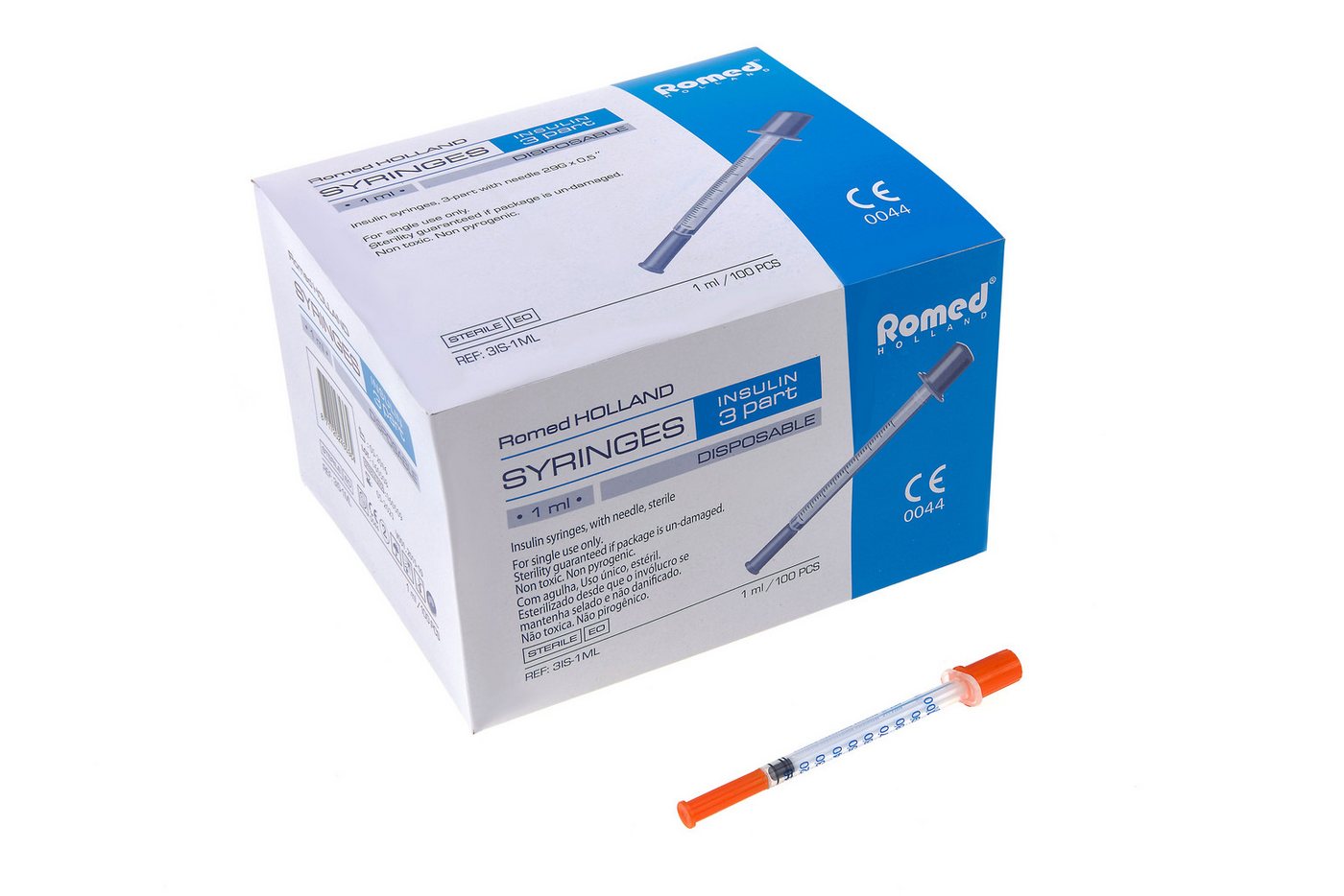 Romed Feindosierspritze Insulinspritzen U-100, steril, 100 I.E. / 1ml Bild 3