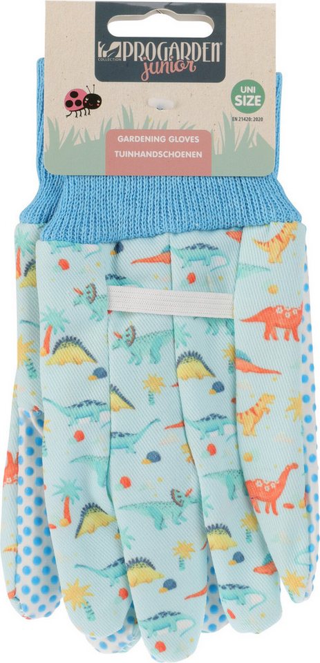 Koopman Gartenhandschuhe Kinderhandschuh Tiermotiv Stoff Einheitsgröße Gelb/Rosa/Grün/Blau (Stück, 1-St., Packung) Gummiband, mit Einhorn Motiv, UNi Size, Baumwolle Bild 3