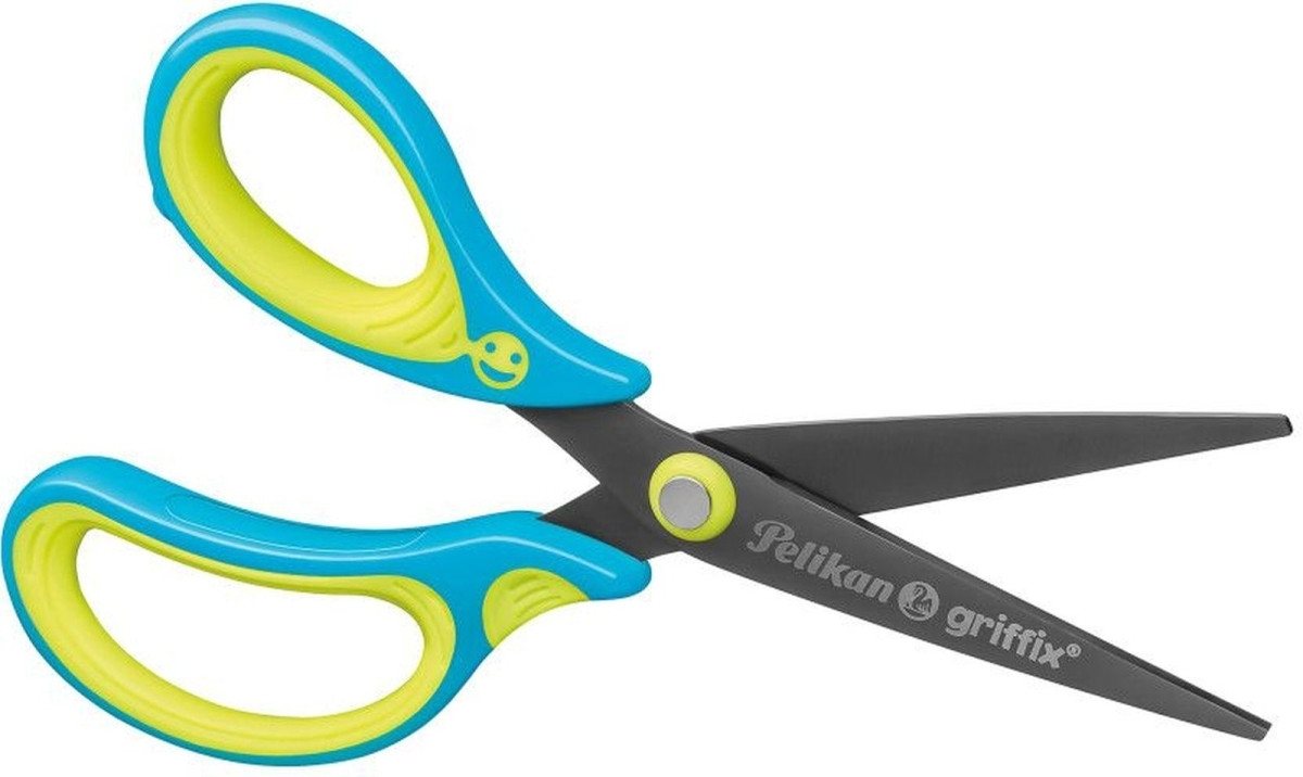 Pelikan Füllhalter Schulschere griffix links spitz neon Fresh Blue Bild 2