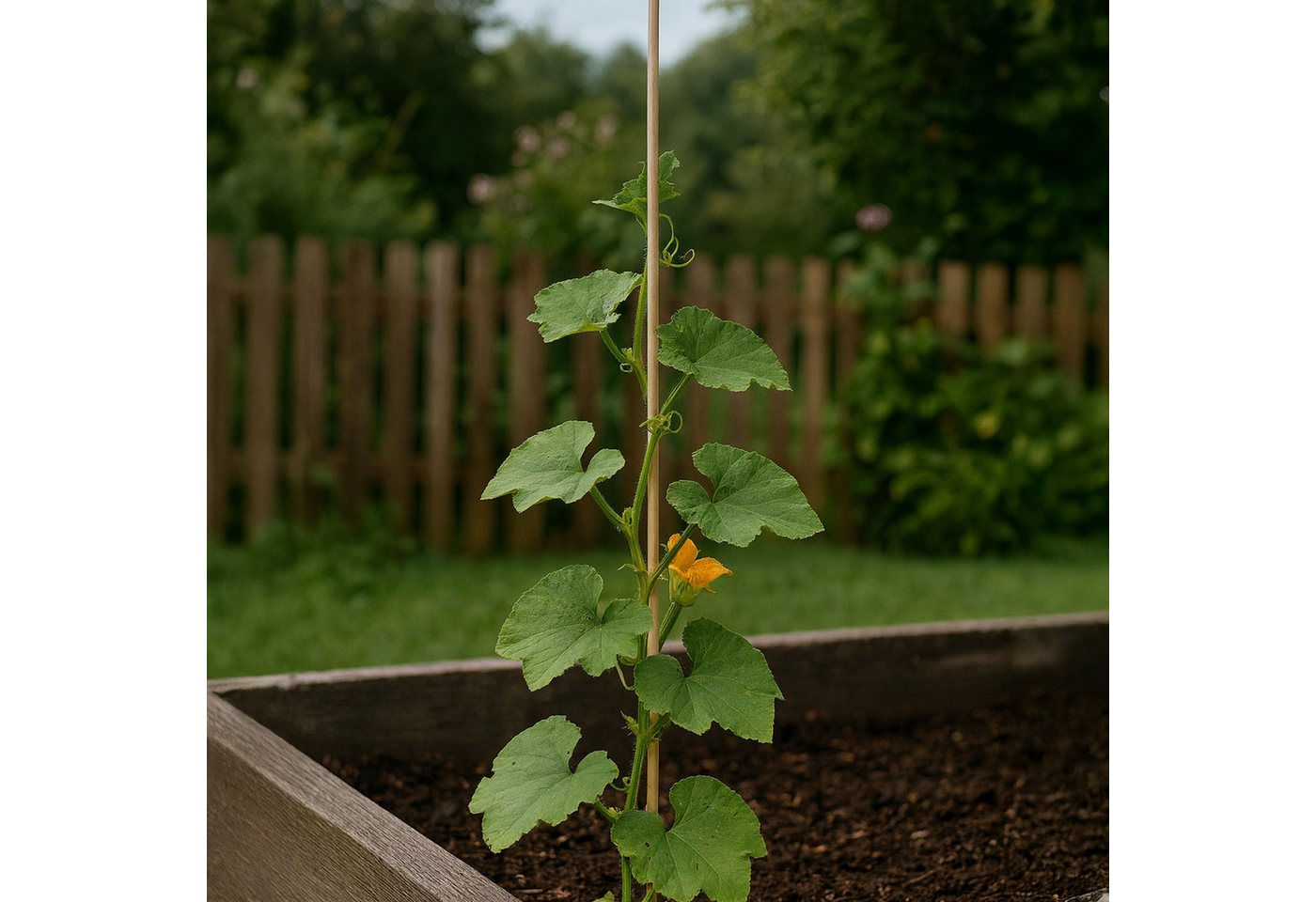 UNUS GARDEN Spalier Bambusstäbe Rankstäbe, Pflanzenstäbe Bambus, 25 St., 25 Stück, 90cm, Ø6mm, naturfarben, Pflanzenstütze, Bambusstangen Set Blumenstützen, Robust Bild 5