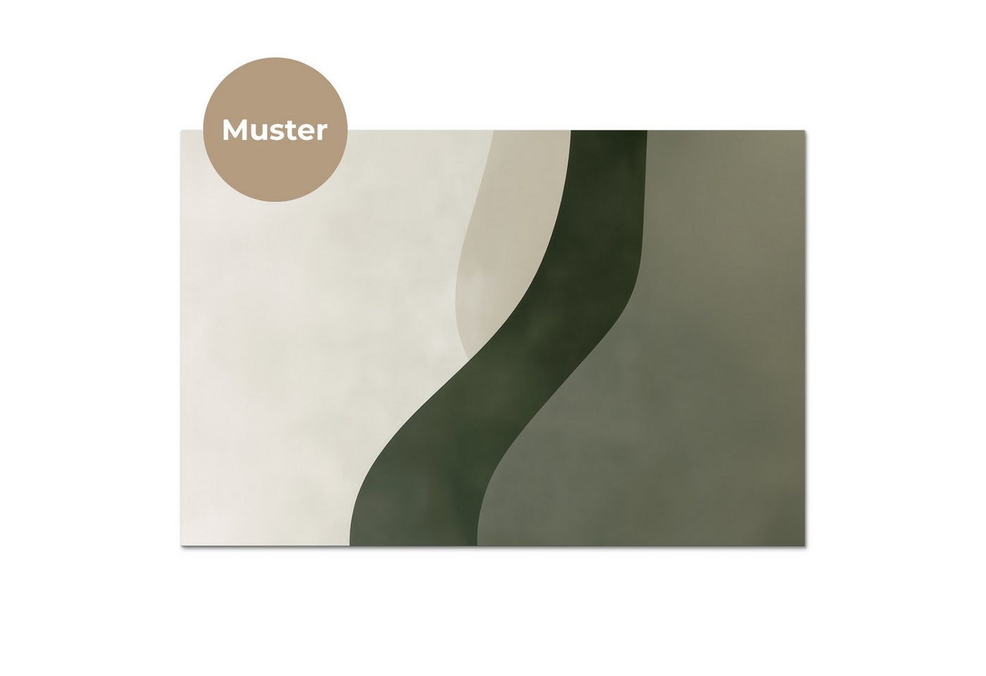 KitchenYeah Küchenrückwand Muster selbstklebend (keine Folie) Japandi - Grün - Abstrakt - Modern, (1-tlg), Spritzschutz, Küche, Rückwand, Küchenwand, Küchenfront, 30x20 cm