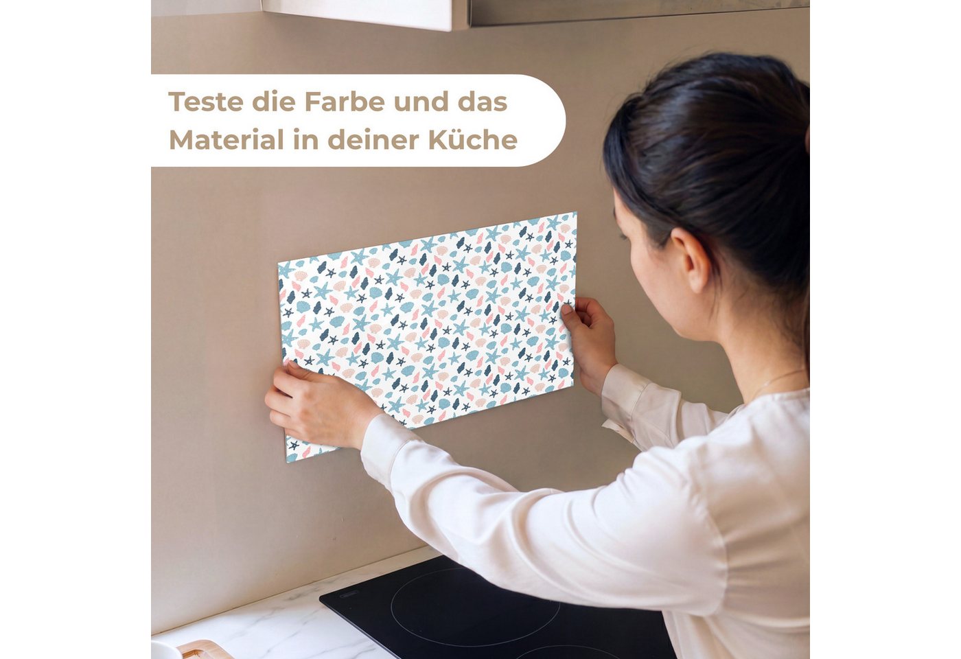 KitchenYeah Küchenrückwand Muster selbstklebend (keine Folie) Klein - Ozean - Riff - Multi, (1-tlg), Spritzschutz, Küche, Rückwand, Küchenwand, Küchenfront, 30x20 cm Bild 4