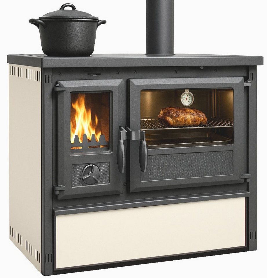 TRGO Festbrennstoffherd Küchenofen Modell Forno - creme, 6 kW Bild 3